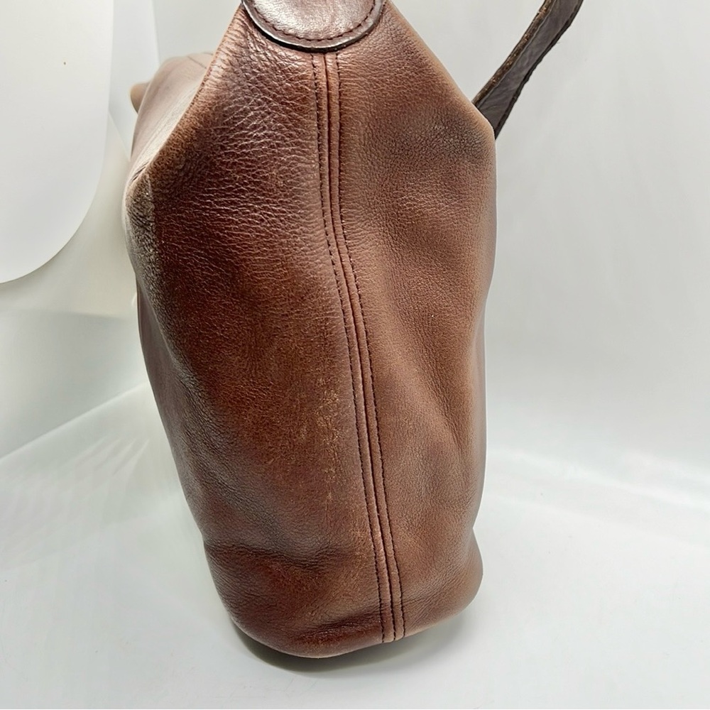Vintage Coach 4148 Brown Leather Bucket Shoulder Bag Purse - Picture 7 of 12